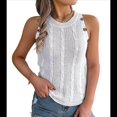 thumbnail image 3 of Camiseta Sin Mangas de Verano para Mujer, Estilo Suéter Informal de Punto Holgado, Acanalado, Sin Mangas XL, 3 of 10