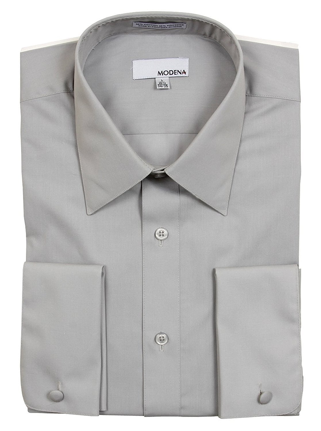 Modena Men’s Regular & Contemporary Slim Fit Long Sleeve Solid Dress Shirt Colors 