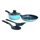 thumbnail image 1 of Juego Bateria Cocina VBG 5pzas Aluminio Olla Sarten Turquesa SQL-A23HH0337608, 1 of 5