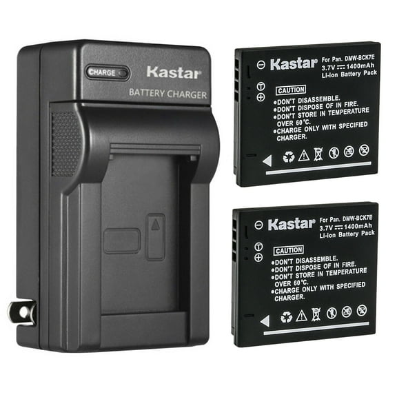 Kastar 2-Pack Battery and AC Wall Charger Replacement for Panasonic Lumix DMC-TS25, Lumix DMC-TS30, Lumix DMC-FH2, Lumix DMC-FH4, Lumix DMC-FH5, Lumix DMC-FH6, Lumix DMC-FH7, Lumix DMC-FH8 Camera