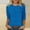 Blue, variant on ZZwxWA Womens Tops 2025 Casual Sparkle Sequin Dressy Flowy Shirts Comfy Crewneck 3/4 Sleeve Loose Blouse Trendy Fall Clothes