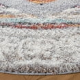 thumbnail image 3 of SAFAVIEH Calista Jayce Southwestern Area Rug, Gray/Ivory, 6'7" x 6'7" Round, 3 of 11