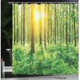 thumbnail image 4 of Ambesonne Spring Shower Curtain, Forest Foliage Nature, 69"Wx70"L, Green Yellow, 4 of 5
