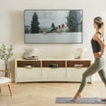 thumbnail image 4 of CHITOOMA Fluted TV Stand for TVs up to 65", Modern Media Console with Open Shelves & Hidden Storage Cabinet, Entertainment Center for Living Room, Natural, 4 of 11