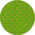 thumbnail image 1 of Ahgly Company Machine Washable Indoor Round Transitional Bright Green Area Rugs, 8' Round, 1 of 7