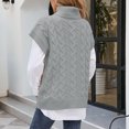 thumbnail image 5 of Sweater Vest for Women, Turtleneck Sweater Women, Sleeveless High Collar Cable Knit Pullover Vest Sweaters Top, 5 of 6