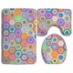 thumbnail image 1 of Juego de alfombras de baño ABPHQTO 3 piezas Colorido hexágono Alfombra de baño 18x30 pulgadas, 1 of 2