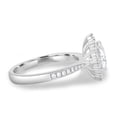 thumbnail image 5 of ESTE ORIGIN 1.50Ct Round Cut Moissanite Halo Engagement Ring – Vintage Pavé Band in 18K White Gold for Women, 5 of 8