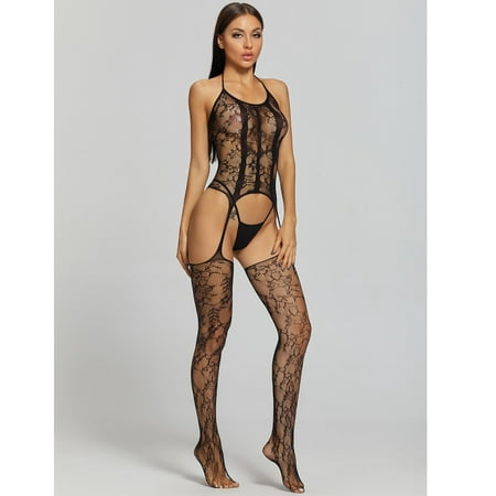 

XHJUN Women S Teddy Fishnet Lingerie Set One Piece Sexy Bodysuit Chemise With See Through Sheer Babydoll Underwear Set