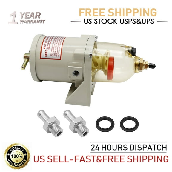 500FH 500FG Diesel Fuel Filter Water Separator for Outboard Marine Engines