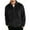 Black, variant on Men Fuzzy Fleece Jacket Casual Zip Up Cozy Sherpa Hooded Coat Fall Winter Lightweight Outerwear with Pocket