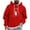 Red, variant on Riecok Mens Hoodies Pullover Drawstring Solid Color Long Sleeve Tops with Pocket Comfortable Hooded Coat Beige 3XL