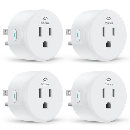 EIGHTREE Smart Plug, Smart Home WiFi Outlet Works with Alexa & Google Home, Smart Socket with Remote Control & Timer Function, 2.4GHz WiFi Only, 4 Packs