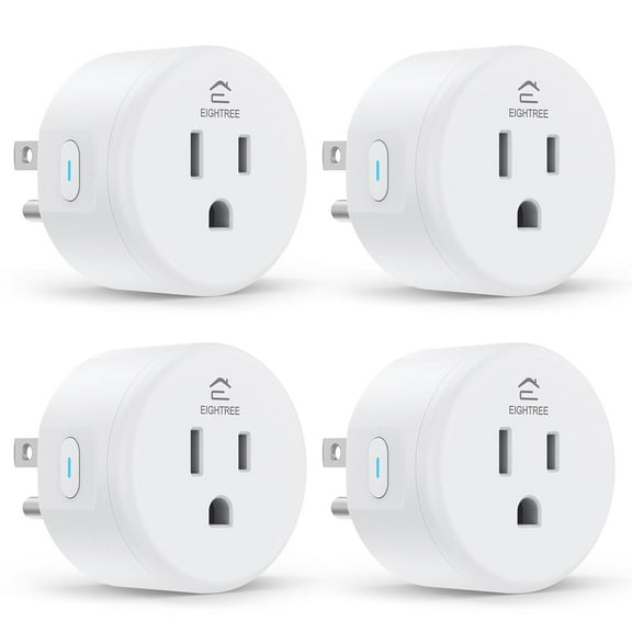 EIGHTREE Smart Plug, Smart Home WiFi Outlet Works with Alexa & Google Home, Smart Socket with Remote Control & Timer Function, 2.4GHz WiFi Only, 4 Packs