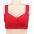 thumbnail image 4 of TOWED22 Daisy Bra for Seniors Front Closure，Comfortable Front Closure Button Cotton Sleep Bras for Older Women No Underwire(D,44), 4 of 4