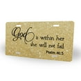 thumbnail image 2 of Yehwow Bible Verse Gold Sparkles Glitter Pattern Metal Car Plate Decorative Aluminum License Plate Tag Sign, 2 of 5