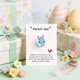 thumbnail image 4 of Decoraciones de Pascua, adornos de Pascua, regalos de Pascua, tarjetas de bolsillo con conejito de ánimo en inglés, tarjetas decorativas de escritorio con bendiciones inspiradoras y mensajes cariñosos, 4 of 6