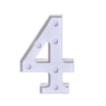 thumbnail image 2 of AMERTEER Alphabet LED Digital Lights Light Up White Plastic Digital Standing Hanging 7, 2 of 2