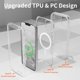 thumbnail image 2 of Funda transparente para iPhone 14 y iPhone 13 compatible con MagSafe, funda de carga magnética de triple capa, resistente a golpes y caídas, 6.1 pulgadas, 2 of 6
