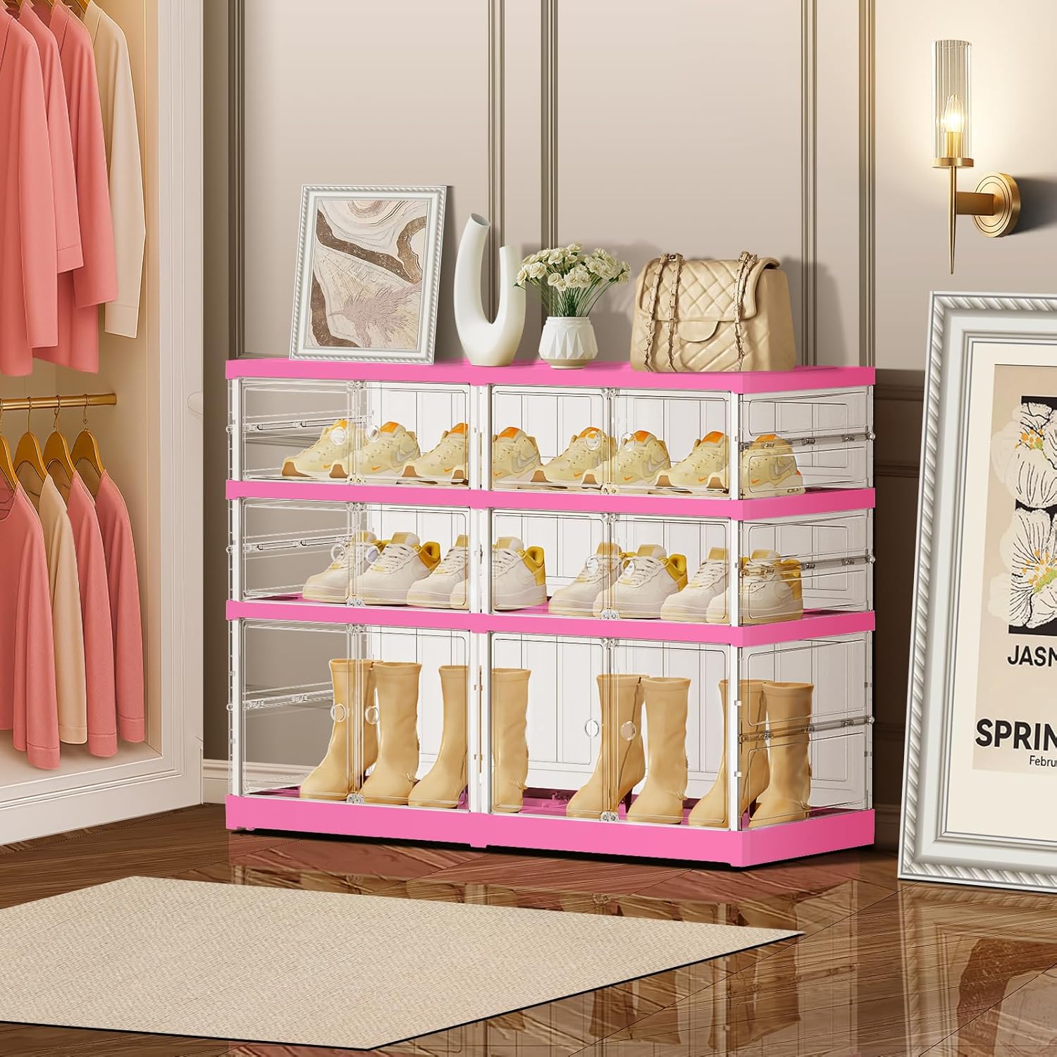 ARTECSIS Étagère à Chaussures 3 Niveaux Modulable - Blanche 53x47,5x36,5cm - Intérieur Extérieur ARTECSIS Étagère à Chaussures 3 Niveaux Modulable - Blanche 53x47,5x36,5cm - Intérieur Extérieur
