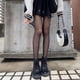 thumbnail image 3 of Medias de mujer primavera y verano finas con lazo dulce blanco leche pantimedias lolita onda redonda punto jk seda negra, 3 of 6