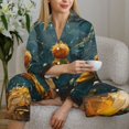 thumbnail image 6 of Uemuo Whimsical Starry Night Scene Pattern Womens Pajama Sets,PJ Set for Women,Pajamas for Women Logo,Long Sleeve Pajama Set for Women,Soft Long Sleeve Top With Pants-Large, 6 of 9