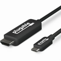 Plugable USB C to HDMI Adapter Cable, Connect USB-C or Thunderbolt 3 Laptops to HDMI Displays up to 4K@60Hz