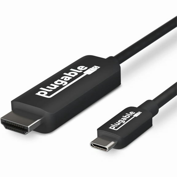Plugable USB C to HDMI Adapter Cable, Connect USB-C or Thunderbolt 3 Laptops to HDMI Displays up to 4K@60Hz