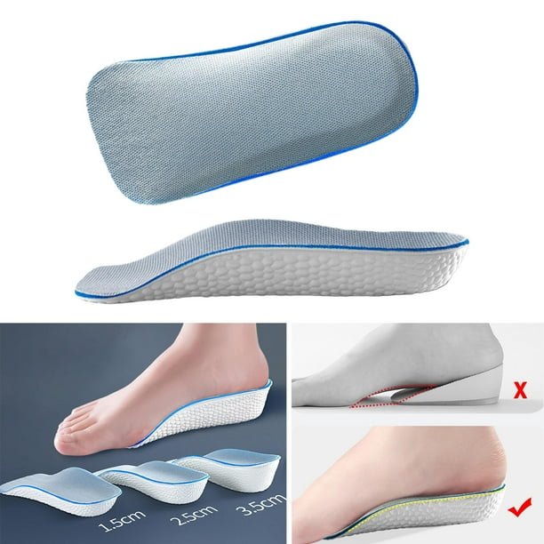 Bunblic 2x2Pcs Heel Lift Inserts Arch Support Cushion Height Increase Insoles for Long Time Standing 1.5cm 2 Pcs