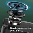 thumbnail image 3 of Radio Numérique Réveil Haut-Parleur Bluetooth avec Affichage LED de l'Heure et Alarme et Surface Miroir pour Bureau, 3 of 9