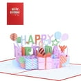 thumbnail image 2 of 3D Musical Birthday Card Blowable LED Light Greeting Cards Happy-Birthday Card with Music for Mom Wife Sister, 2 of 8