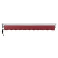 thumbnail image 5 of Awntech 18 Ft Destin Left Motorized Heavy Duty Patio Retractable Awning with Protective Hood (216in x 10.38in x 120in), Burgundy, 5 of 8