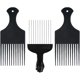 thumbnail image 1 of wonim44 Plastic & Metal Hair Pick Comb Set for Curly & Afro Hair – 3 Pack Detangling & Styling for Men & Women – Includes 2 Plastic Picks and 1 Stainless Steel Metal Pick, 1 of 1