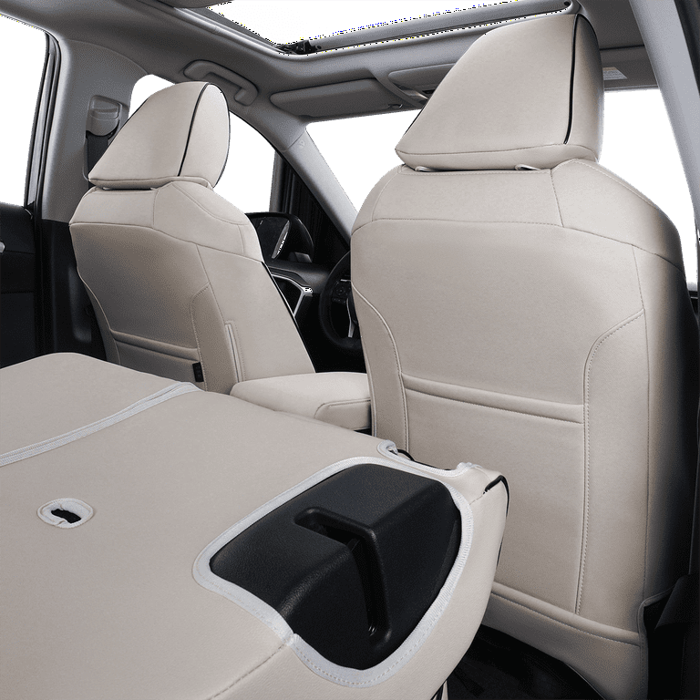 EKR Custom Fit HRV Car Seat Covers for 2016 2017 2018 Honda HRV EX EX L LX 2019 2020 2021 2022 LX Full Set Leatherette Beige