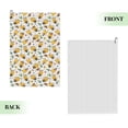 thumbnail image 2 of Easygdp Bee and Flowers Golf Towel 24x16in for Men and Women with Carabiner Clip for Easy Attachment, 2 of 8