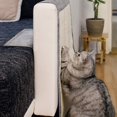 thumbnail image 2 of Alfombrilla para rascar para gatos, protección para sofá, sillón, muebles, suelo y pared, alfombrilla de sisal y lino, 130 x 45 cm, adecuada para gatos, gatitos y perros (gris claro, blanco), 2 of 5