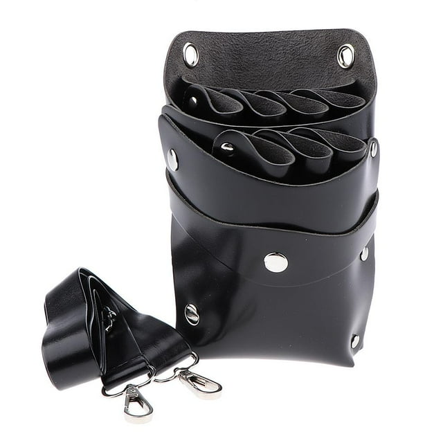 Tachiuwa Storage Bag With Adjustable Belt Scissors Organizer Kit Black, as described