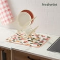 thumbnail image 5 of FRESHMINT Printed Dish Drying Mats for Kitchen Counter 2 Pack Absorbent Reversible Drying Mats Microfiber Kitchen Countertop Protector Dishes Drying Pad Extra Large 18"x16" Dish Mat (Floral), 5 of 8
