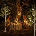 thumbnail image 2 of Birch Tree LIGHTSHARE de 8 pies con 132 luces LED de color blanco cálido, x2, 2 of 9