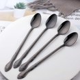 thumbnail image 4 of Iced Tea Spoon Set for 12 Coffee Spoon 7.9 -Inch Stainless Steel Spoon Set Ice Cream Spoon Long Spoon Dessert Spoon Milkshake Spoon-Black, 4 of 7
