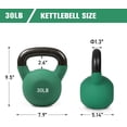 thumbnail image 3 of RitFit Neoprene Coated Solid Cast Iron Kettlebell 20 25 30 35 40 45 50 LB, Great for Full Body Workout, Cross-Training, Weight Loss & Strength Training, 3 of 8