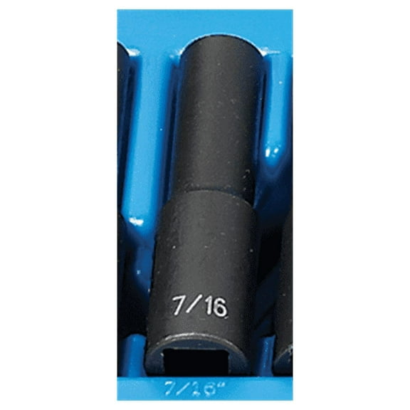 Grey Pneumatic 1/2" Drive x 7/16" Deep - 12 Point Socket