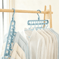thumbnail image 6 of Bxaolu Space Saving Hangers 9-Hole Heavy Duty for Closet Organizers and Storage 3Pack, 360° Swivel Hook, Cascading Design for Wardrobe, Apartment, RV Storage, Home Essentials, 6 of 7
