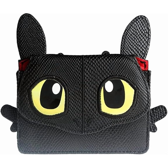 Toothless the King of Dragons Movie Character Face Wallet