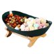 thumbnail image 1 of Cesta plástica del frutero for la encimera de la cocina, tenedor de fruta con el soporte de bambú, 1 of 6