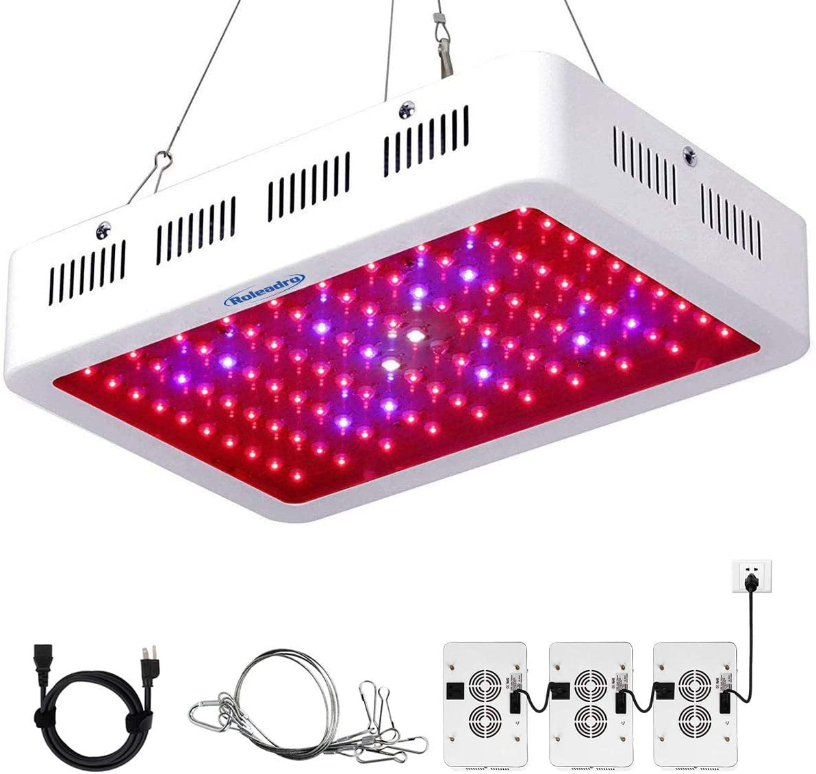 6 Pack Lights with 6 PCS Roleadro Led Grow Light for Indoor Plants 