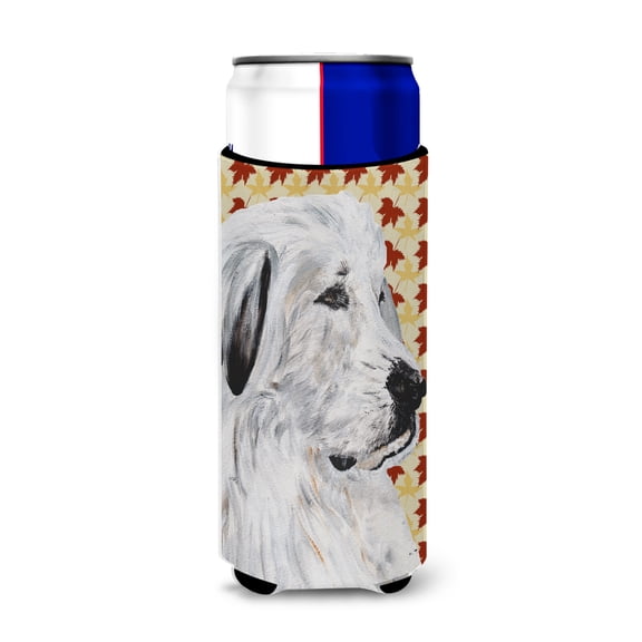 Great Pyrenees Fall Leaves Ultra Hugger for slim cans