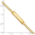 thumbnail image 5 of 14K Yellow Gold Curb Link Diamond Cut Id Bracelet (Width 5) (Length 8) - Jbsp, 5 of 5