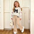 thumbnail image 6 of Stamzod Girls Fashion 2 Piece Outfits Cute Printed Long Sleeve Tops Flared Pants Sets Girl Clothes With Bowknot, 6 of 8