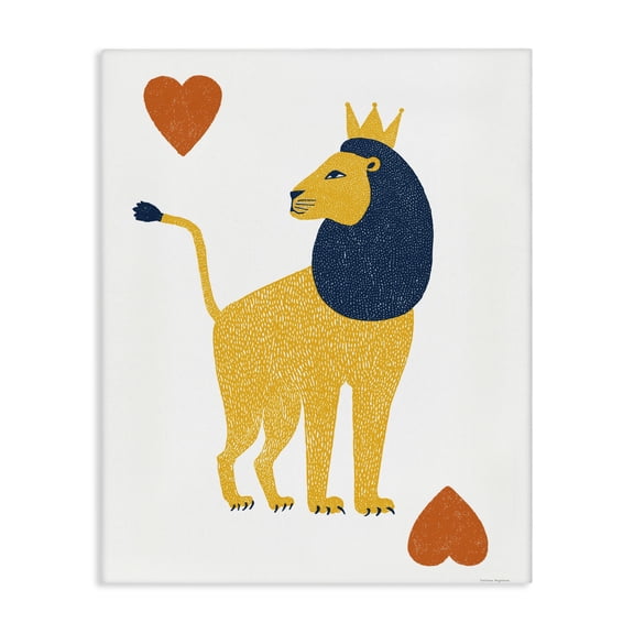 Lion & Hearts Card Canvas Wall Art, design by Svetlana Aleynikova